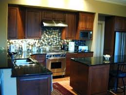 kitchen with cherry cabinets