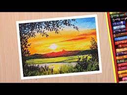 How to draw natural scenery easy welcome friends, don't forget to subscribe, like and share so you could notify if this channel has the latest video #scenery. Oil Pastel Drawing For Beginners Scenery Drawing Of Beautiful Sunset In Hindi Youtube Oil Pastel Paintings Oil Pastel Art Oil Pastel Landscape