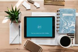 Ipad Pro Mockup On Creative Desk Mockup Desk Creative Desks Free Mockup