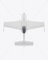 Sport Airplane Mockup Top View In Vehicle Mockups On Yellow Images Object Mockups