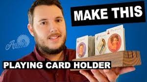 Playing card holder / two level /set of four. How To Make A Diy Playing Card Holder For Card Games Or Board Games Youtube