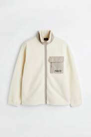Relaxed Fit Fleece jacket - Cream/Snoopy - Men | H&M SG