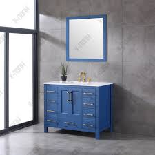 Our cabinets feature sturdy construction, unique aesthetics, and affordable pricing, including free shipping for u.s. China Fashionable 42inch White Marble Blue Cabinet Ceramic Sink Bathroom Vanity China Transitional Wall Mounted