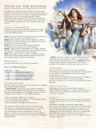 oath of the athenai homebrew paladin oath of athena i would