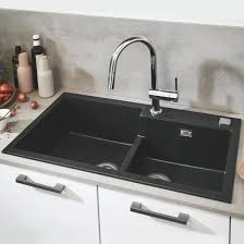 grohe k500 built in sink granite black