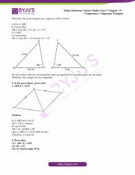 Sets of printable worksheets for classroom use. Selina Solutions Concise Maths Class 7 Chapter 19 Congruency Congruent Triangles Access Pdf