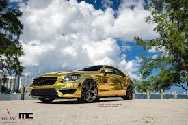 Gold Wrapped Mercedes Benz Cls63 Rides Magazine Mercedes Benz Benz Gold Mercedes