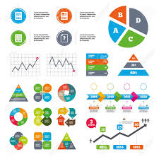 Data Pie Chart And Graphs File Document And Question Icons