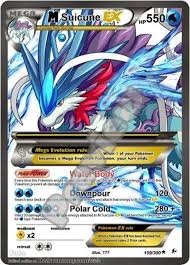 These rare cards have names like pokemon ex, pokemon gx and pokemon v/max and are unmistakable thanks to the holographic art taking up the entire card. M Suicune Ex Pokemon Card Etsy Pokemon Cards Pokemon Rare Pokemon Cards