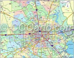 Houston Zip Codes Harris County Tx Zip Code Boundary Map