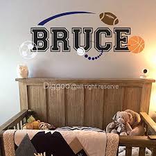 If you have more than one child, upgrade your kids' bedrooms while making changes in the nursery. Personalized Sport Wall Decals Boys Name Wall Decal Basketball Football Soccer Baseball Wall Decor Boys Room Kids Room Decor 15 5 H X 40 W Plus Free Welcome Door Decal Buy Online In
