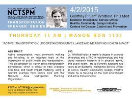 Dr Geoffrey Whitfield Centers For Disease Control And Prevention National Center For Transportation System Productivity And Management
