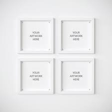 Set Of 4 Mockups Digital Frame Mockup Square Prints White Background Stock Product Mock Up White Frame Instant Do Frame Mockups White Frame Digital Frame