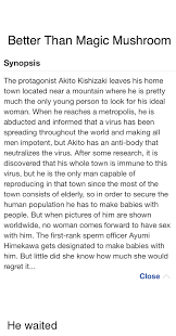 Better Than Magic Mushroom Synopsis The Protagonist Akito Kishizaki Leaves His Home Town Located Near A Mountain Where He Is Pretty Much The Only Young Person To Look For His Ideal Woman In real life, mushrooms, toadstools, and fungi comprise a vast array of types and genuses. meme