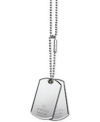 Maybe you would like to learn more about one of these? Gucci Mens Sterling Silver Dog Tag Chain Necklace Ybb01049200100u Reviews Necklaces Jewelry Watches Macy S