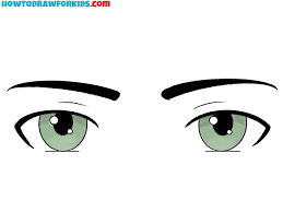 How To Draw Anime Boy Eyes - Easy Drawing Tutorial For Kids