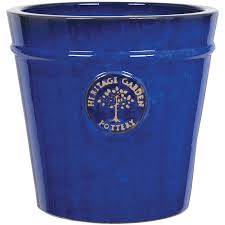 Trendspot 18 in pinequilt blue ceramic pot cr00869s 180m the large ceramic flower pots plant whole size large ceramic flower pots big tall ceramic polaris planter bronze blue kinsey garden decor extra tall french ceramic anduze urn blue. Heritage Blue Conical Pot Planter Heritage Pottery Ceramic Pot