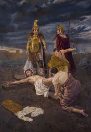 Le Crucifiement Jesus Christ Comment Devenir Heureux Avec La Parole De Dieu L Artduciel Fr Jesus Resurection Jes Jesus Painting Jesus Art Biblical Art