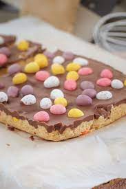 The Easiest No Bake Easter Egg Slice Recipe Easy Easter Desserts Easy Easter Recipes Easter Cooking