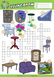 Living Room Crossword Puzzle Esl Vocabulary Worksheet Kids Worksheets Printables Worksheets For Kids Creative Learning