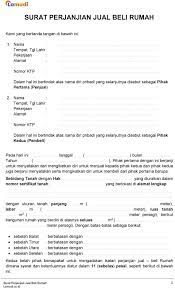 Saya yang bertanda tangan di bawah ini surat perjanjian jual beli motor. Surat Perjanjian Jual Beli Rumah Pdf Free Download