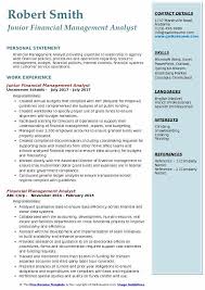 Finance managers analyze every day financial activities and provide advice and guidance to upper management on future financial plans. Financial Management Analyst Resume Samples Qwikresume