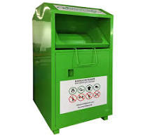 Outdoor Metal Donation Clothes Recycling Bin Box Old Clothing Shoes Books