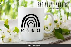 Download Rainbow Baby Cut File For Cricut Graphic By Abigail Burt Designs Creative Fabrica PSD Mockup Templates