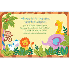 All > for baby > 50 baby shower invitation wording ideas. Custom Jungle Baby Shower Invitations Party City