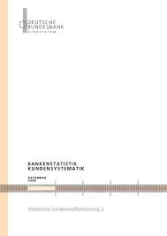 bankenstatistik kundensystematik hochschule