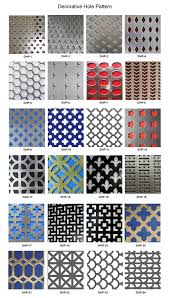 Twenty Four Patterns Of Holes For Decorative Perforated Sheets Metal Sheet Design Decorative Metal Sheets Perforated Metal Panel