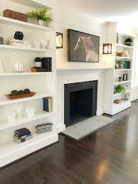 Make your house look amazing with these 40 best fireplace mantel ideas? White Shiplap Mantle With Built Ins Designed And Built By Ana G Homes Llc Fairfi Fireplace Built Ins Built In Shelves Living Room Built In Around Fireplace