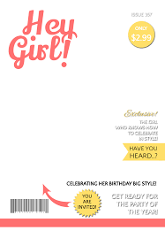 Hey Girl Magazine Cover Birthday Invitation Template Free Printable Birthday Invitations Free Printable Birthday Invitations Birthday Invitation Templates
