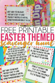Free Printable Easter Scavenger Hunt Easter Scavenger Hunt Easter Egg Scavenger Hunt Clues Easter Printables Free