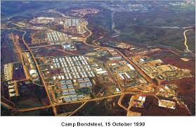 955 acres or 360,000 square meters. Camp Bondsteel