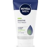 NIVEA MEN Sensitive Face Wash with Chamomile Extract and Vitamin E, Gentle Cleanser, 5 fl oz