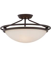 Is an understated way to add a touch of glamour to your home. Quoizel Lighting Signature 3 Light Semi Flush Mount In Western Bronze Qf1202swt