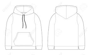 With the hood drawn in, you can now begin on the arms of your hoodie drawing. Fashion Technical Sketch For Men Hoodie Mockup Template Hoody Front And Back View Technical Drawing Kids Clothes Sportswear Casual Urban Style Isolated Object Of Stylish Wear Royalty Free Cliparts Vectors And Stock