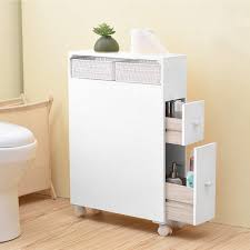 Buy wicker bathroom cabinets & cupboards and get the best deals at the lowest prices on ebay! 52x15 5x72 5cm G917w Exqui Bathroom Storage Cabinet Corner Side Cupboard Rolling Trolley Cupboard With Drawers And Wicker Baskets Freestanding Cabinet For Bathroom Halfway Floor Cabinets