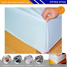 Anti Bacterial Anti Dust Mite Waterproof Mattress Cover Mattress Protector Terry Cloth In Vaughan Waterproof Mattress Cover Waterproof Mattress Mattress Covers