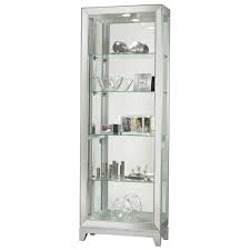 Buy top selling products like safavieh rutherford demilune cabinet in silver leaf and howard miller® shayne curio cabinet in silver. Howard Miller Shayne Silver Wood And Glass Curio Cabinet Overstock 23449412
