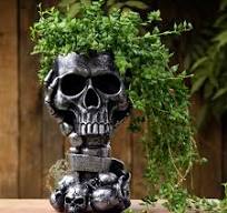 Maceta De Resina Con Forma De Cabeza De Calavera, De Alta Re | Cuotas