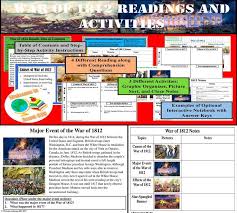 This War Of 1812 Set Has 4 Different Reading With Comprehension Question There Are 3 Different Activities Ge Comprehension Activities Comprehension Activities