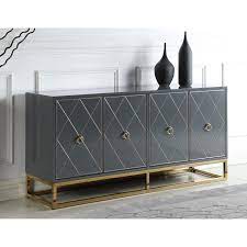Gold caila 60'' wide 3 drawer sideboard. Strick Bolton Selena Goldtone 4 Door Sideboard On Sale Overstock 29716288