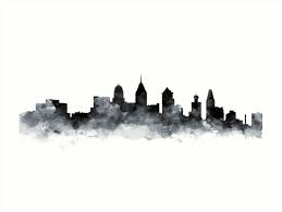 Philadelphia Skyline Art Print By Monnprint Philadelphia Skyline Art Philadelphia Skyline City Skyline Art