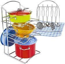 Steel kitchen set toys images for kids. Amazon Com Liberty Imports Kids Play Kitchen Toys Pretend Cooking Multicolored Stainless Steel Pots And Pans Metal Dish Rack Kitchen Set With Utensils 14 Pieces Toys Games