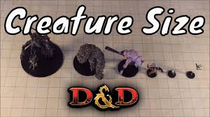 D D 5e Creature Size Youtube Its dnd size names and seems to be same font, but the sizes seem very off, particularly for gargantuan specimens. d d 5e creature size