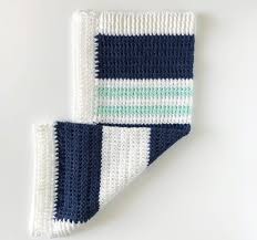 Go here for easy baby knitting patterns. Crochet Modern Nautical Baby Blanket Daisy Farm Crafts