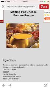 For example, if the following recipe is included in a cookbook named my_app :. Pin By Danielle Gorbe On Food Fondue Recipes Cheese Fondue Recipes Melting Pot Cheese Fondue