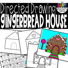 How to draw a gingerbread house christmas series 8. Directed Drawing Gingerbread House By The Happy Teacher S Palette